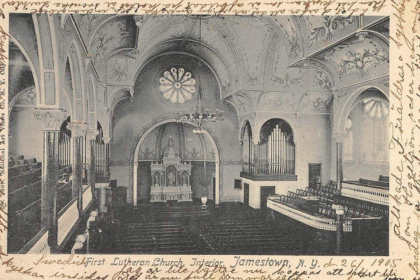 First Lutheran Church, Jamestown, NY postcard c1905