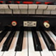 organ keyboard closeup